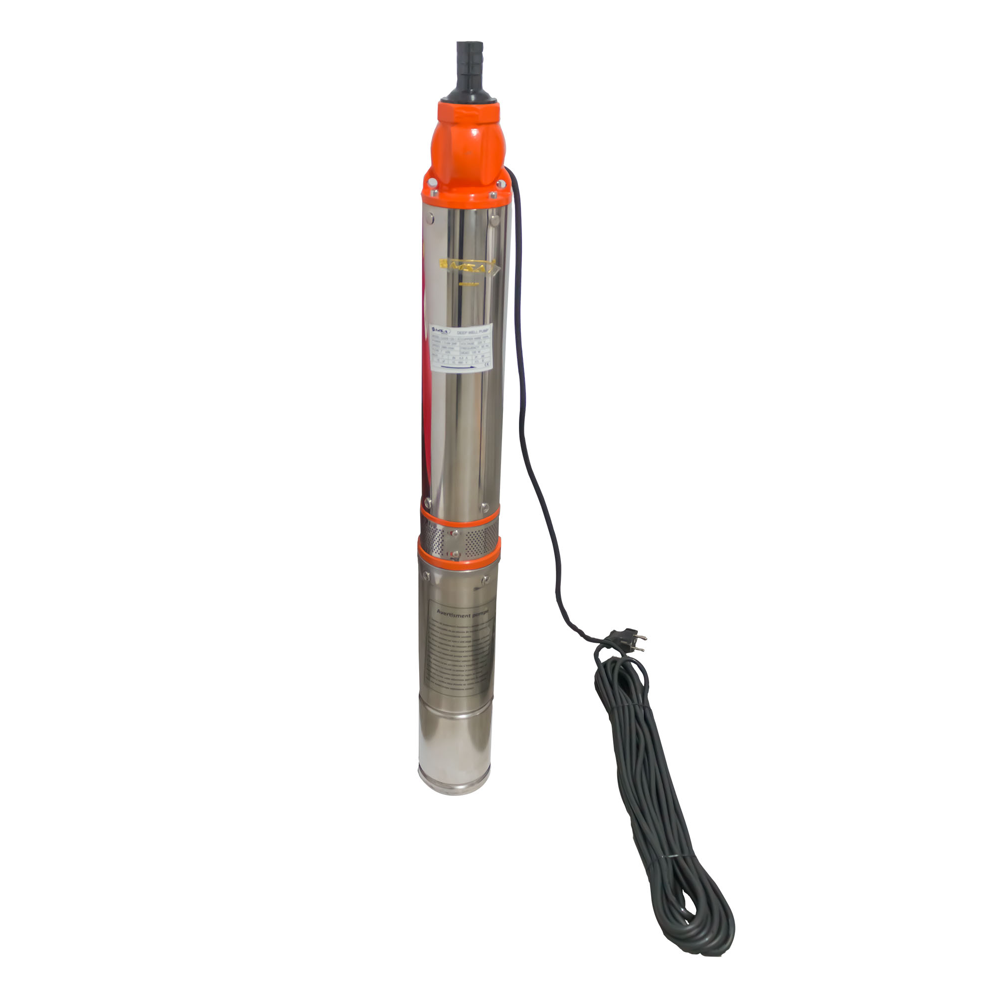 Pompa apa submersibila tun cu 8 etaje, 1.5kW, 2860 r/min, H refulare 120m, racord Pompa apa submersibila tun cu 8 etaje, 1.5kW, 2860 r/min, H refulare 120m, racord
